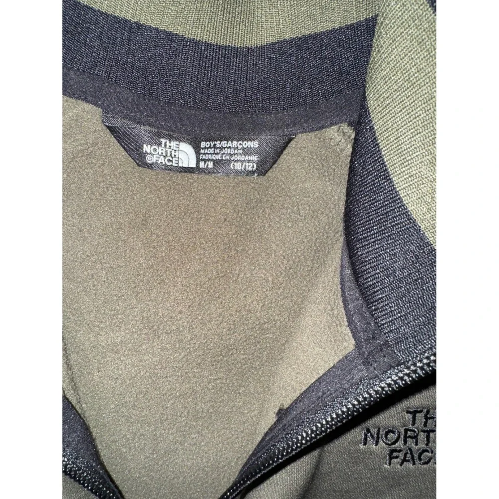 The North‎ Face Boys Takeback Track Olive Green & Black Full Zip  Size M 10 12